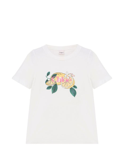 Crew-neck logo T-shirt in cotton jersey CH26AJH08981 107 CHLOÉ 