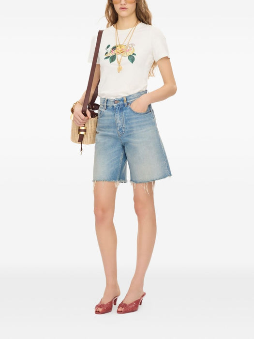 Crew-neck logo T-shirt in cotton jersey CH26AJH08981 107 CHLOÉ 