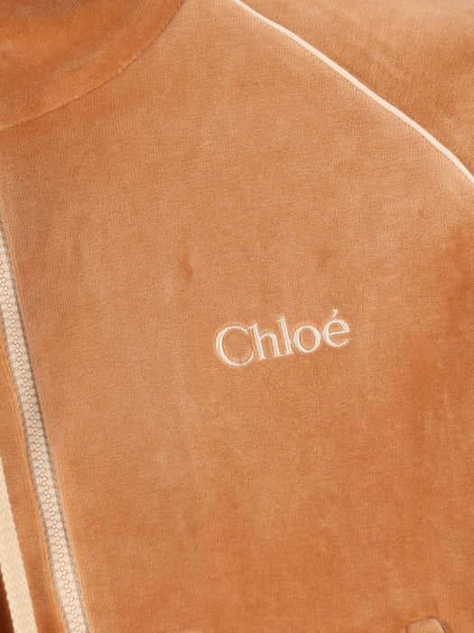High-neck logo tracksuit jacket in Velvet CH26AJH25188 271 CHLOÉ 