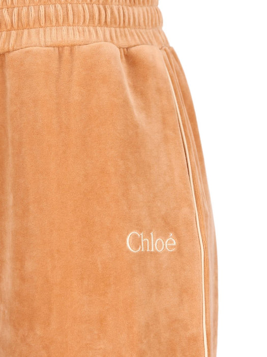 Wide-leg tracksuit trousers in velvet CH26AJP01188 271 CHLOÉ 