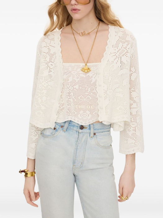 Cropped cardigan CH26AMC10850 101 CHLOÉ 