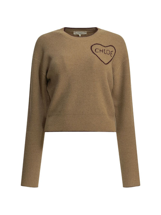 Cropped fitted logo sweater CH26AMP41710 218 CHLOÉ 