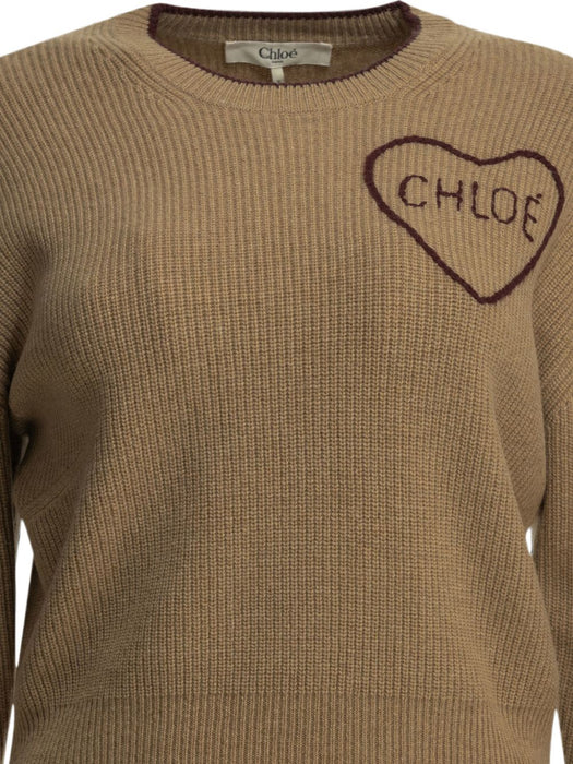 Cropped fitted logo sweater CH26AMP41710 218 CHLOÉ 