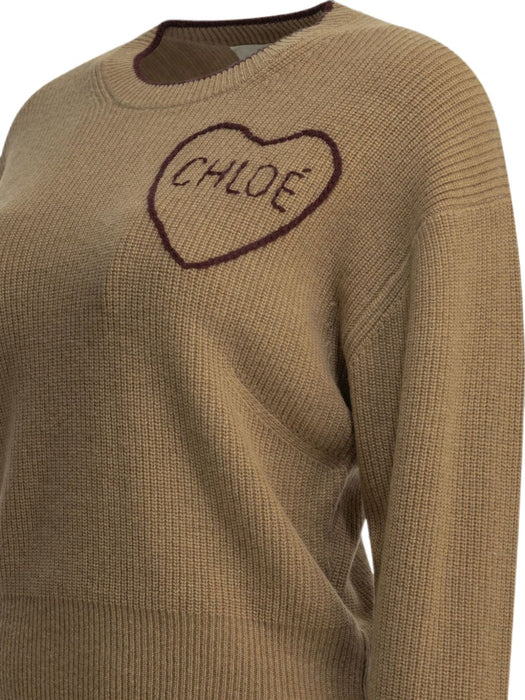 Cropped fitted logo sweater CH26AMP41710 218 CHLOÉ 
