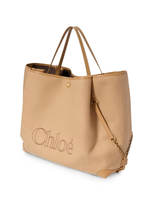 Large double carry bag in raffia-effect fibres CH26AS654S71 218 CHLOÉ 
