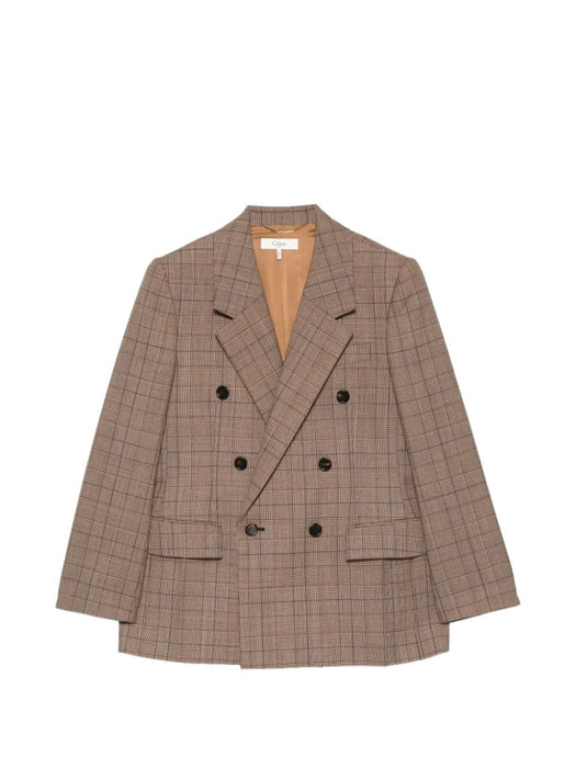 Double-breasted checked jacket CH26AVE78164 1 93C CHLOÉ 