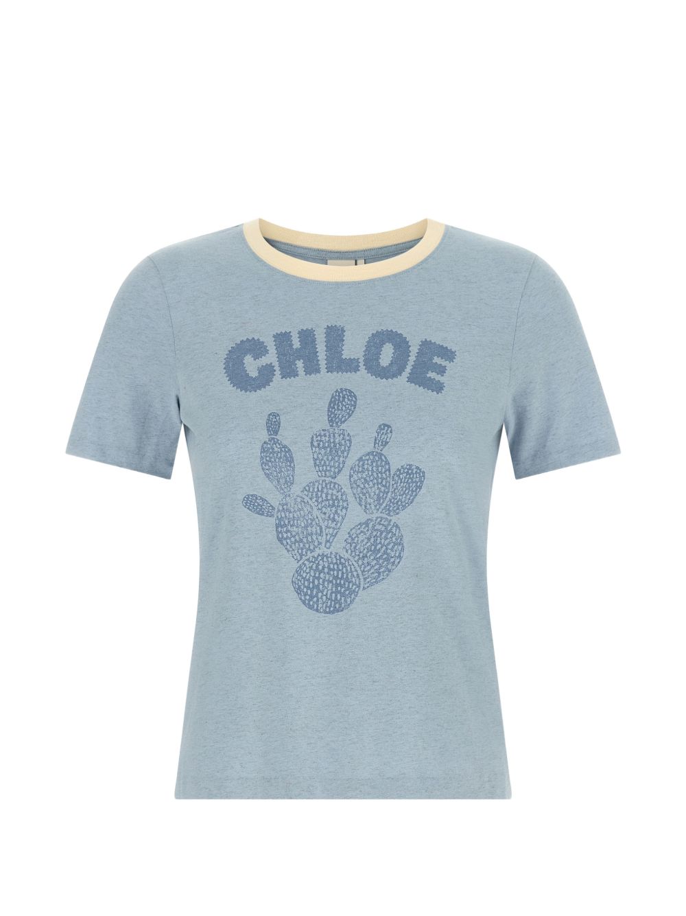 Logo-print cactus-print T-shirt CH26WJH08787 40J CHLOÉ 