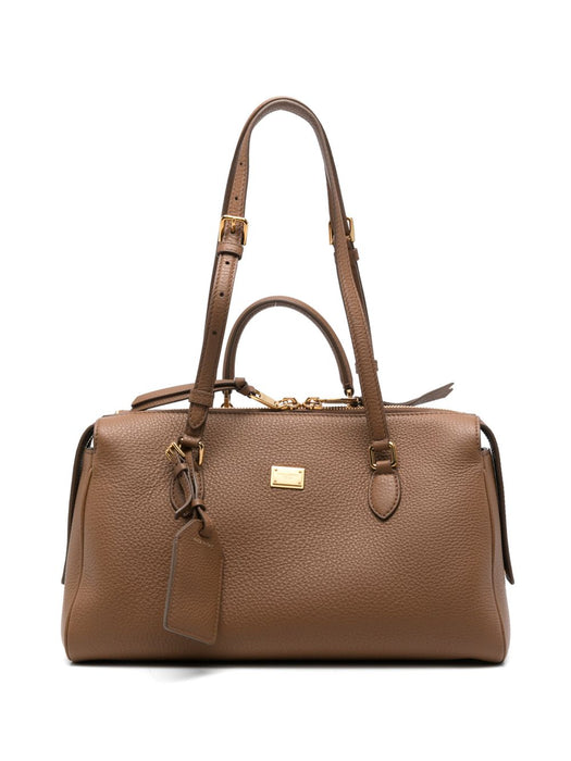 Logo-plaque pebbled-leather tote bag BB7844 A08418Z093 DOLCE & GABBANA 