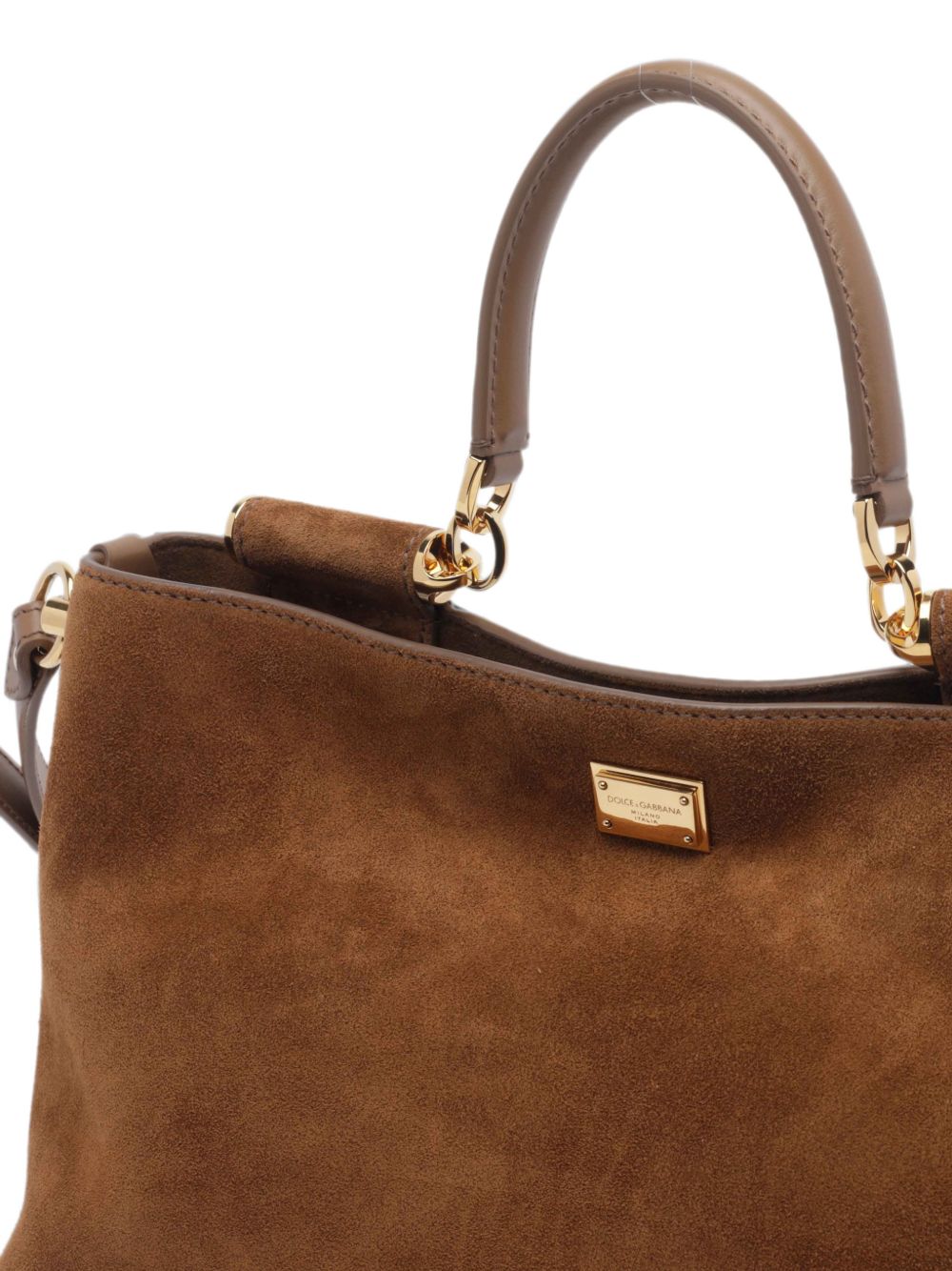 Vittoria suede-finish logo-plaque shoulder bag BB7896 A07758Y121 DOLCE & GABBANA 