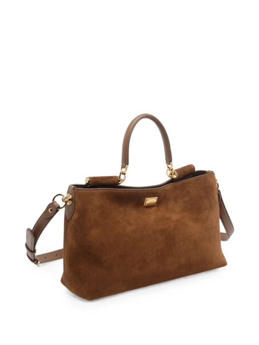 Vittoria suede-finish logo-plaque shoulder bag BB7896 A07758Y121 DOLCE & GABBANA 