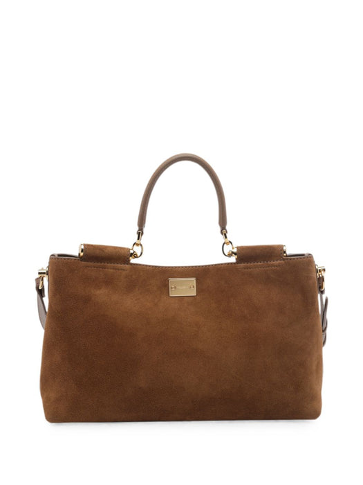 Vittoria suede-finish logo-plaque shoulder bag BB7896 A07758Y121 DOLCE & GABBANA 