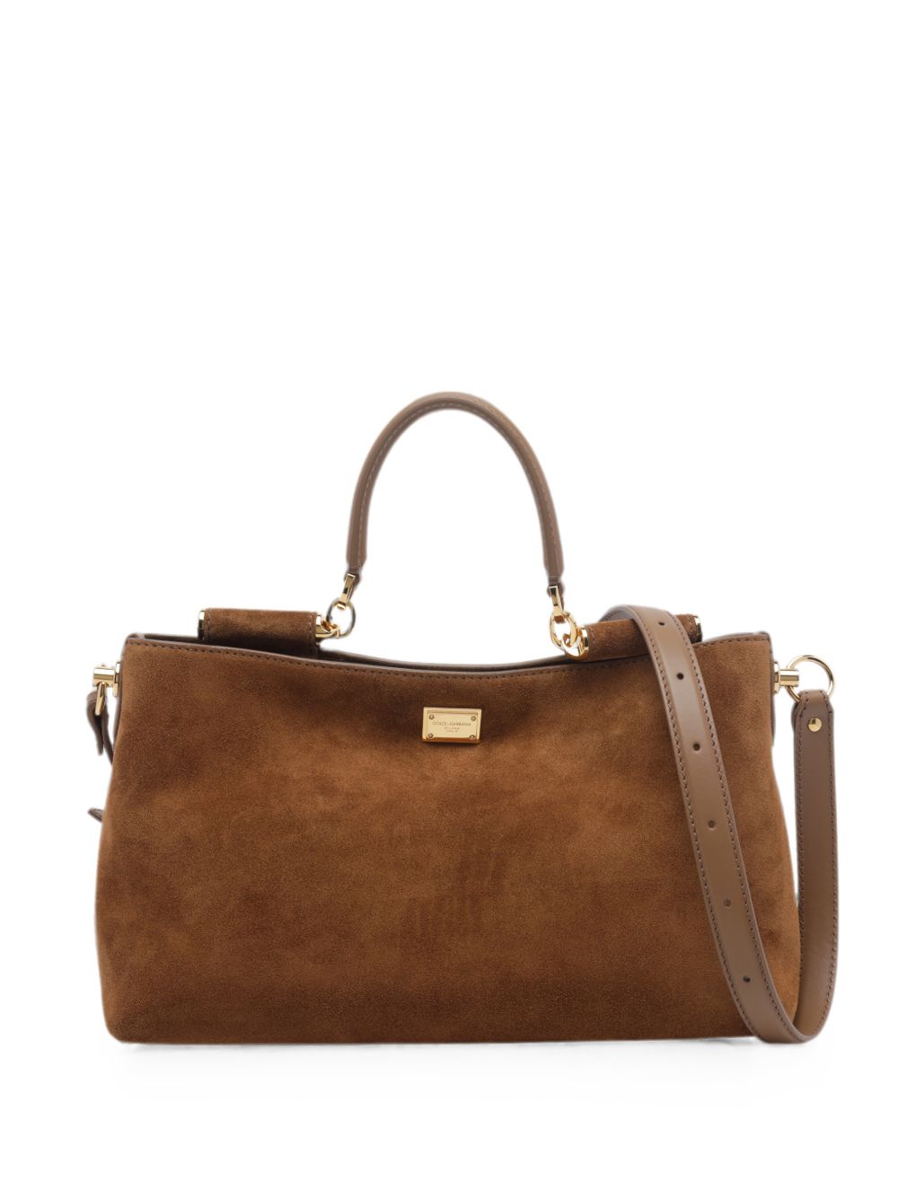 Vittoria suede-finish logo-plaque shoulder bag BB7896 A07758Y121 DOLCE & GABBANA 
