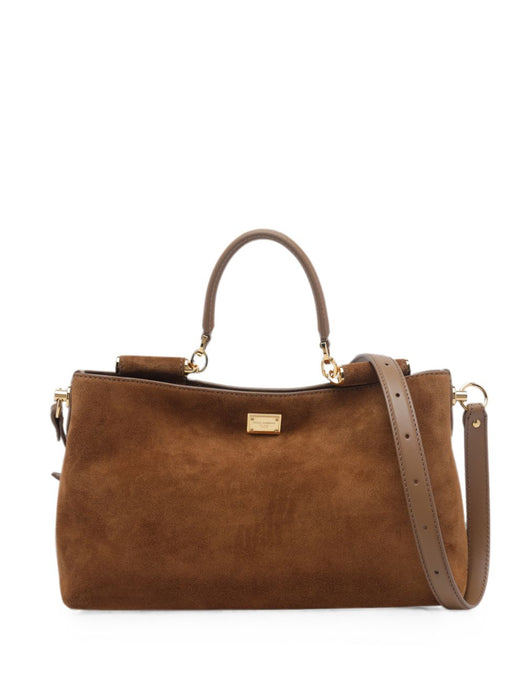 Vittoria suede-finish logo-plaque shoulder bag BB7896 A07758Y121 DOLCE & GABBANA 