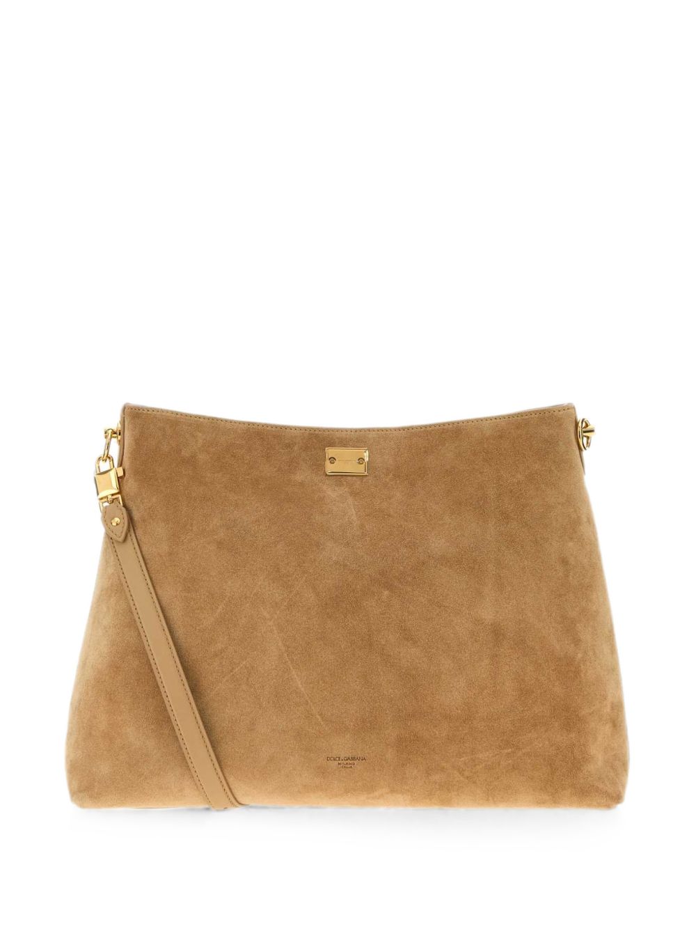 Logo-plaque suede shoulder bag BB7942 A07758A012 DOLCE & GABBANA 