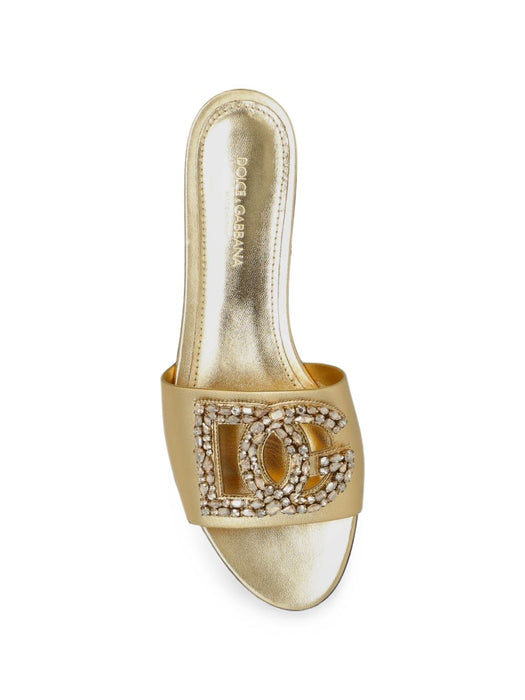 Crystal-embellished leather sandals CQ0697 A3M008R278 DOLCE & GABBANA 