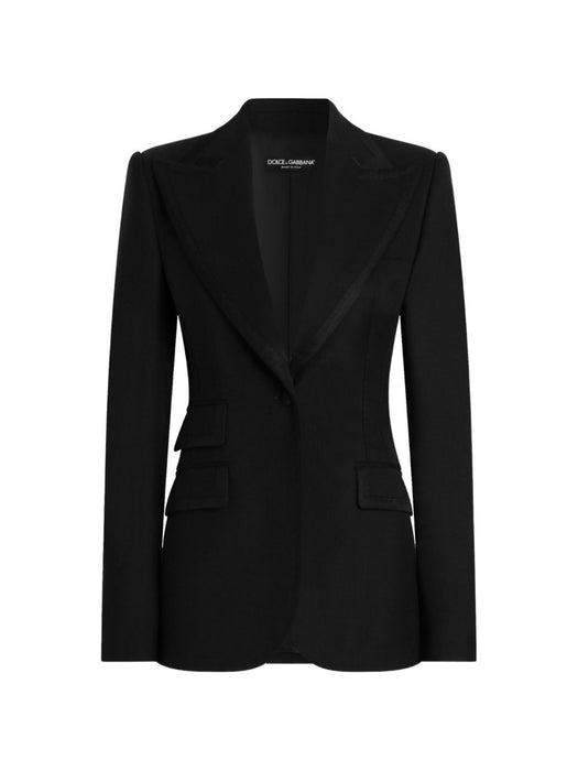 Turlington single-breasted jacket in bi-stretch twill F29EFT GDDFRN0000 DOLCE & GABBANA 