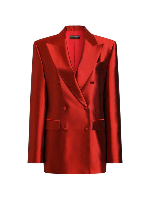 Double-breasted Mikado jacket F29UUT FU116R0156 DOLCE & GABBANA 