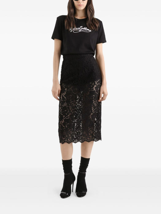 Cordonetto lace-trim midi skirt F4B7IT HLMTBN0000 DOLCE & GABBANA 