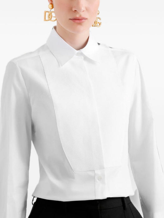 Bib-front long-sleeve cotton tuxedo shirt F5K50T FUEFMW0800 DOLCE & GABBANA 