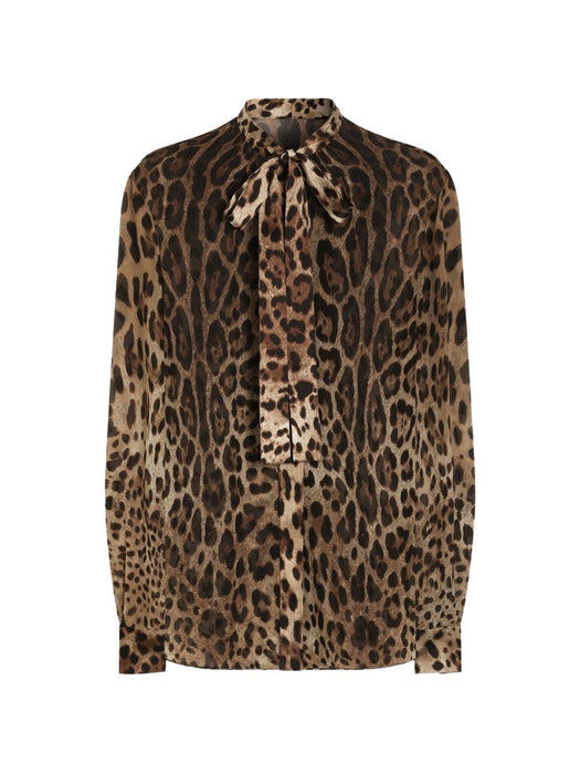 Leo-print georgette shirt F5T27T IS1DYHY13M DOLCE & GABBANA 