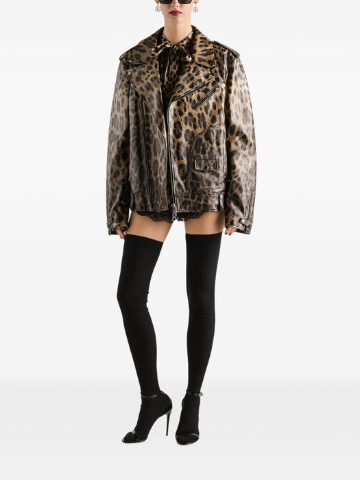 Leo-print georgette shirt F5T27T IS1DYHY13M DOLCE & GABBANA 