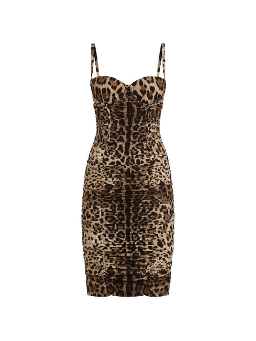 Leo-print charmeuse dress F615HT FSADDHY13M DOLCE & GABBANA 