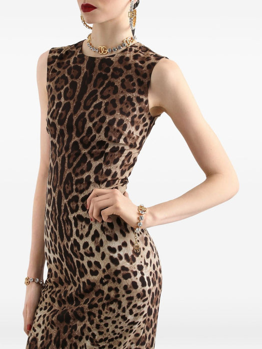 Leo-print charmeuse dress F619HT FSADDHY13M DOLCE & GABBANA 