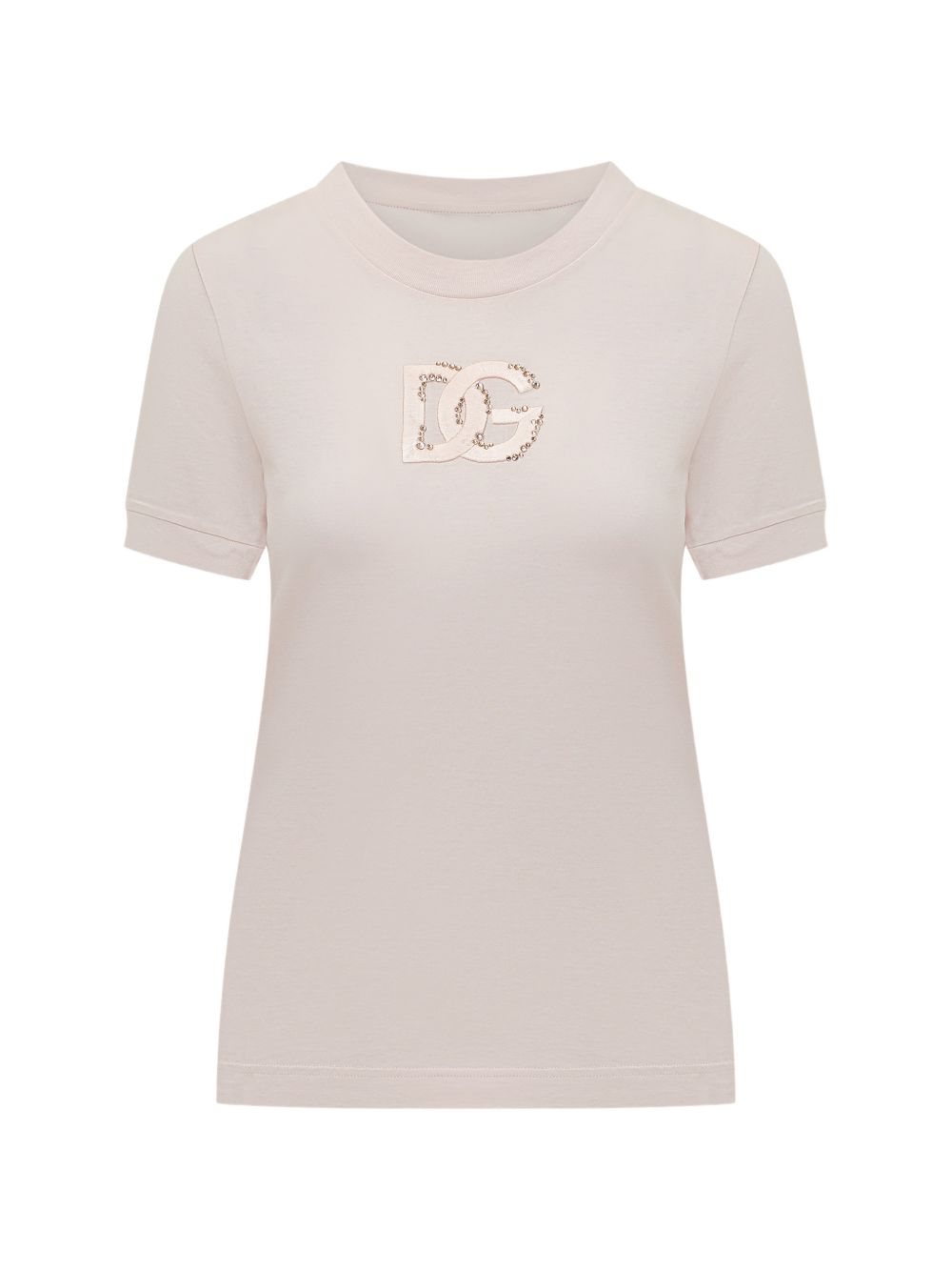 Crystal-embellished logo-patch T-shir F8N08Z GDDMBFB662 DOLCE & GABBANA 