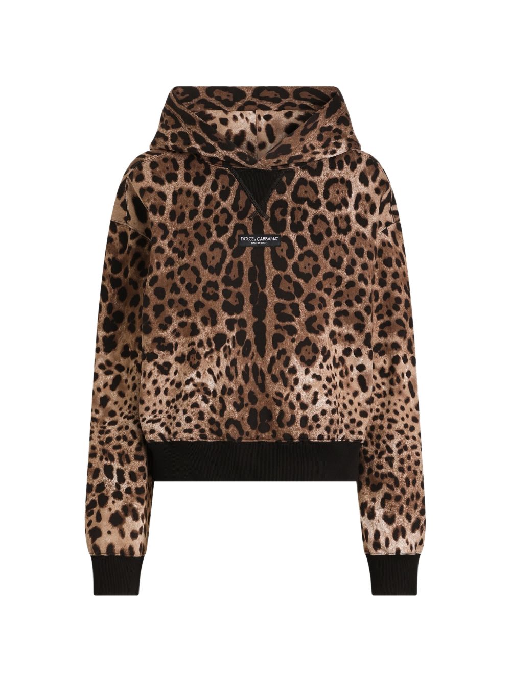Leo-print cotton hooded sweatshirt F9U48T FS785HY13M DOLCE & GABBANA 