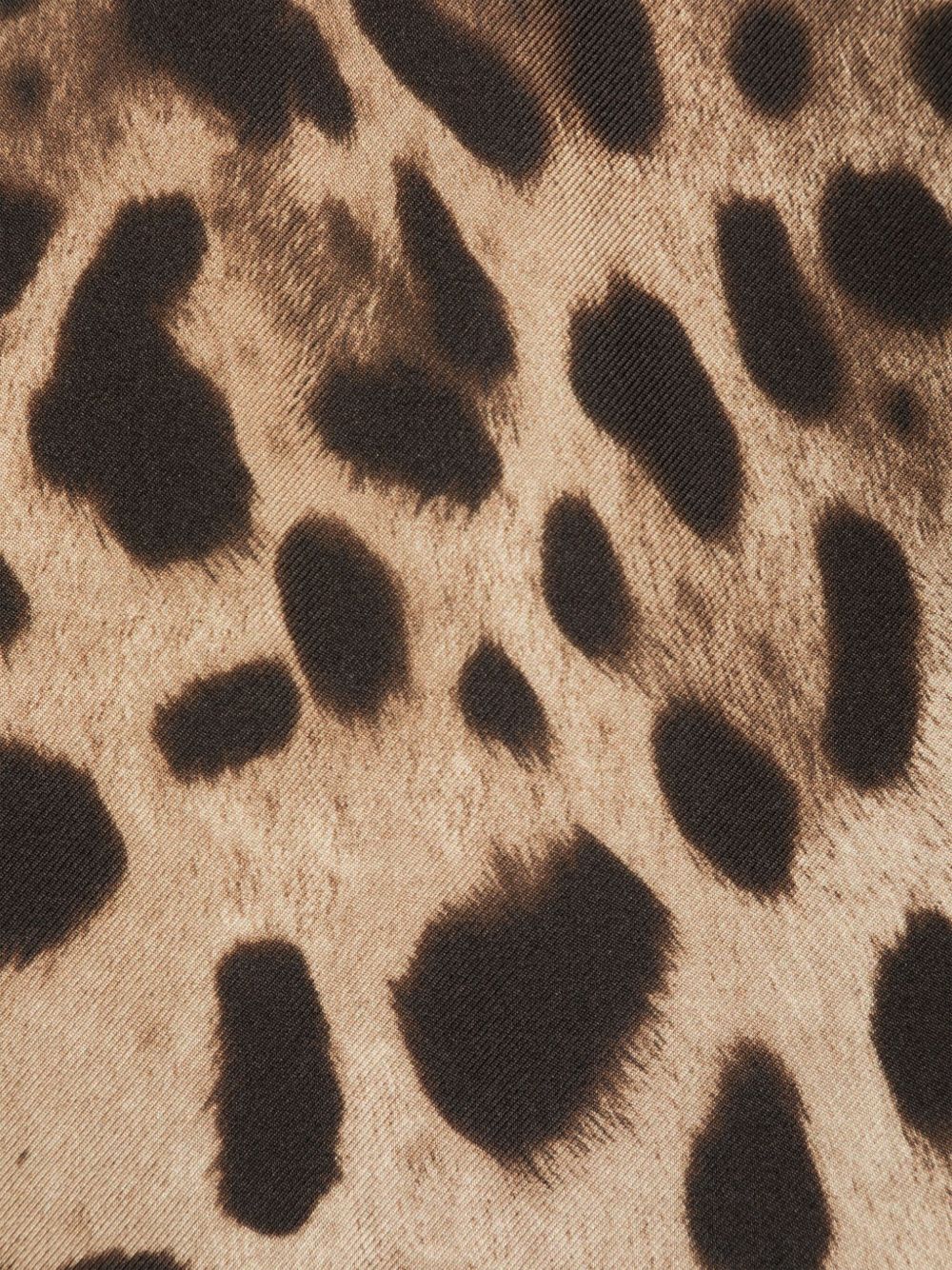 Leopard-print silk scarf FN090R GDCF5HN13M DOLCE & GABBANA 