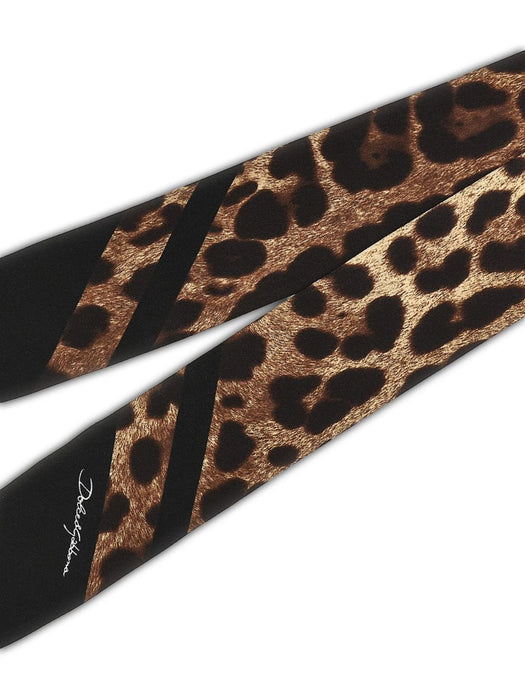 Leopard-print silk scarf FS215A GDCF5HN13M DOLCE & GABBANA 