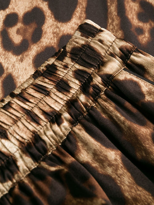 Leopard-print satin pajama bottoms FTAMPT FSAXYHY13M DOLCE & GABBANA 