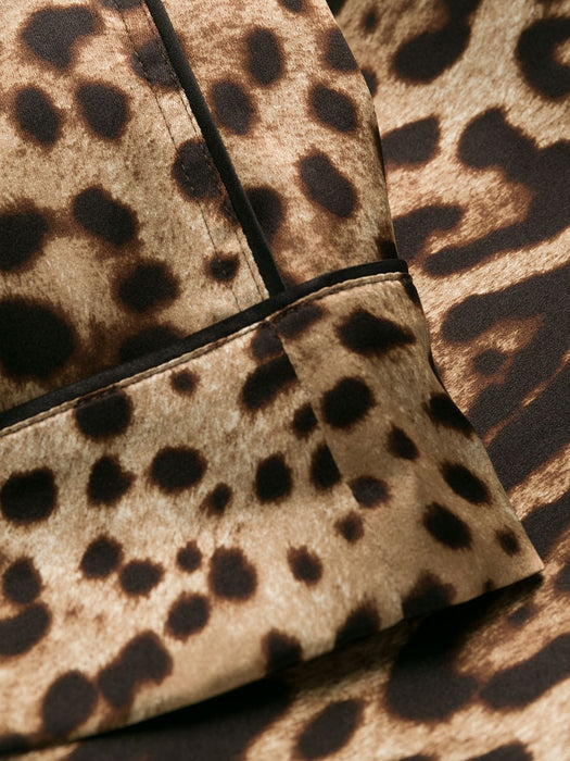 Leopard-print satin pajama bottoms FTAMPT FSAXYHY13M DOLCE & GABBANA 