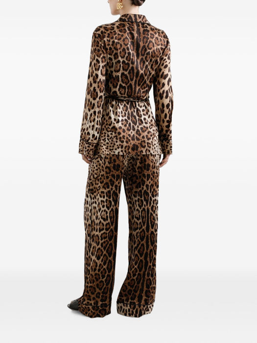 Leopard-print satin pajama bottoms FTAMPT FSAXYHY13M DOLCE & GABBANA 