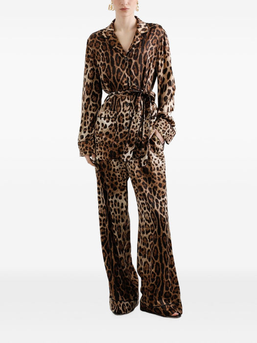 Leopard-print satin pajama bottoms FTAMPT FSAXYHY13M DOLCE & GABBANA 