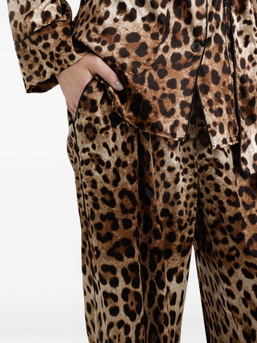 Leopard-print satin pajama bottoms FTAMPT FSAXYHY13M DOLCE & GABBANA 