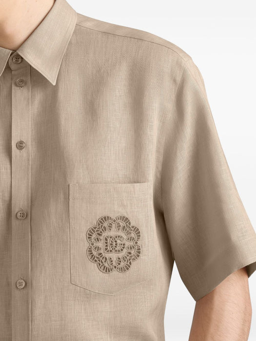 Portofino shirt in linen G5OS0Z FU4MHM2037 DOLCE & GABBANA 