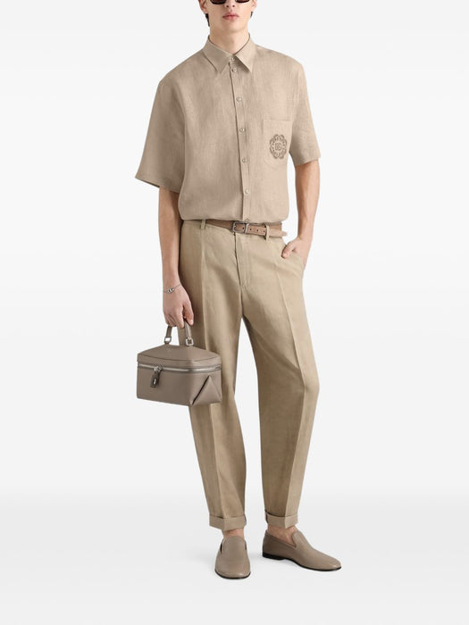 Portofino shirt in linen G5OS0Z FU4MHM2037 DOLCE & GABBANA 