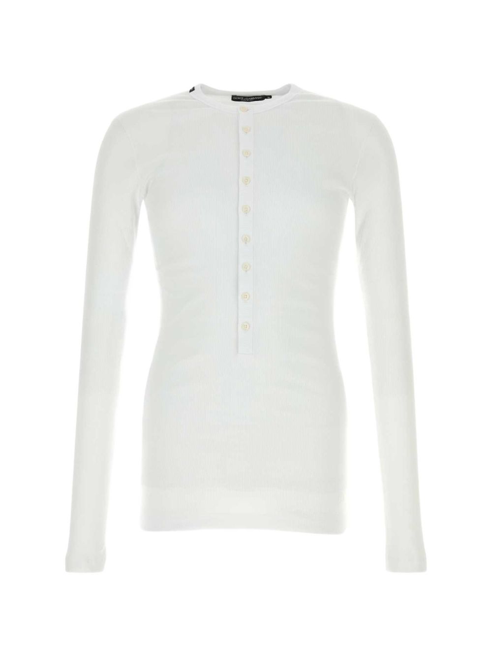 Ribbed-knit henley T-shirt G8PG8Z FUGKYW0800 DOLCE & GABBANA 