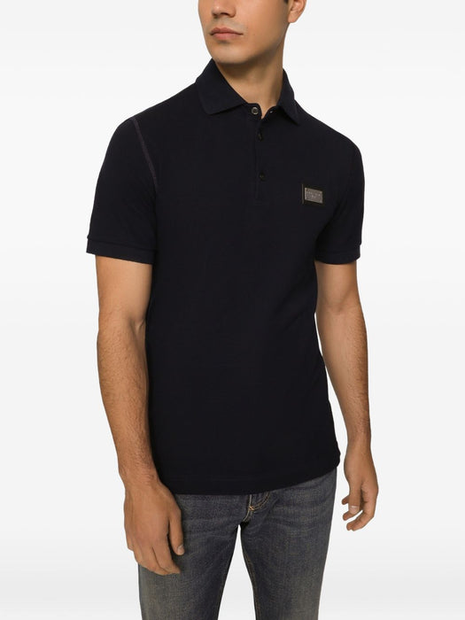 Cotton piqué polo-shirt with branded tag G8PL4T G7P1DB0665 DOLCE & GABBANA 