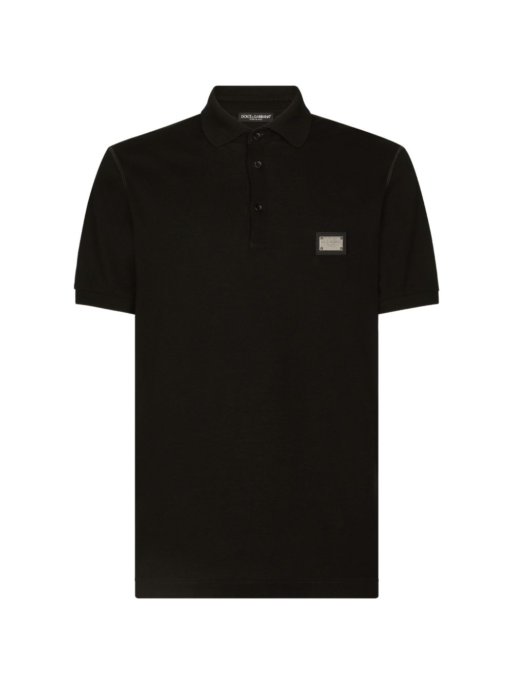 Cotton piqué polo-shirt with branded tag G8PL4T G7P1DN0000 DOLCE & GABBANA 