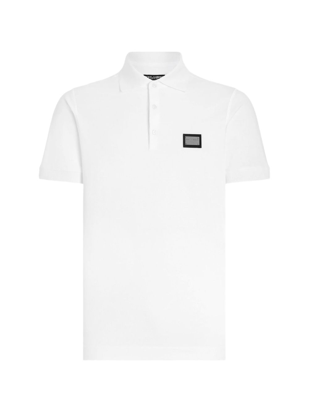 Cotton piqué polo-shirt with branded tag G8PL4T G7P1DW0800 DOLCE & GABBANA 