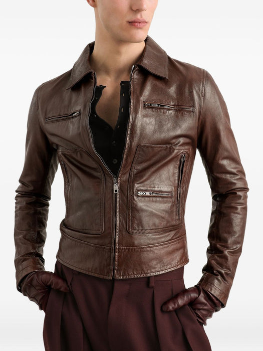 leather jacket G9BWKL HULY2M0696 DOLCE & GABBANA 