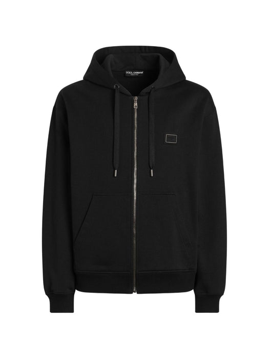 Hooded sweatshirt with logo plate G9CEGT G7Q2ON0000 DOLCE & GABBANA 