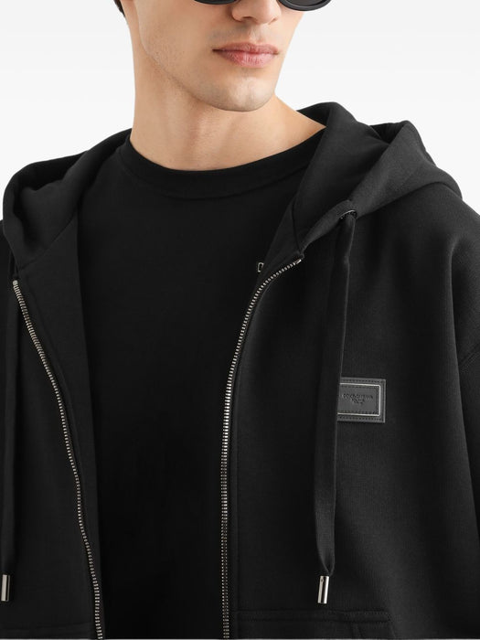 Hooded sweatshirt with logo plate G9CEGT G7Q2ON0000 DOLCE & GABBANA 