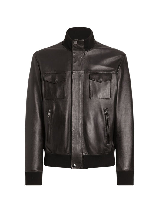 Lambskin bomber jacket G9CHUL HUL18M1213 DOLCE & GABBANA 