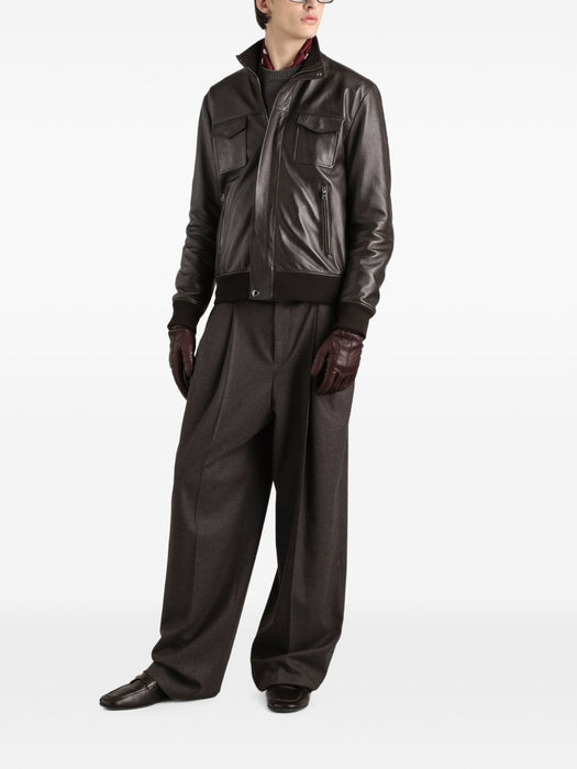 Lambskin bomber jacket G9CHUL HUL18M1213 DOLCE & GABBANA 