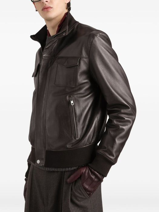 Lambskin bomber jacket G9CHUL HUL18M1213 DOLCE & GABBANA 