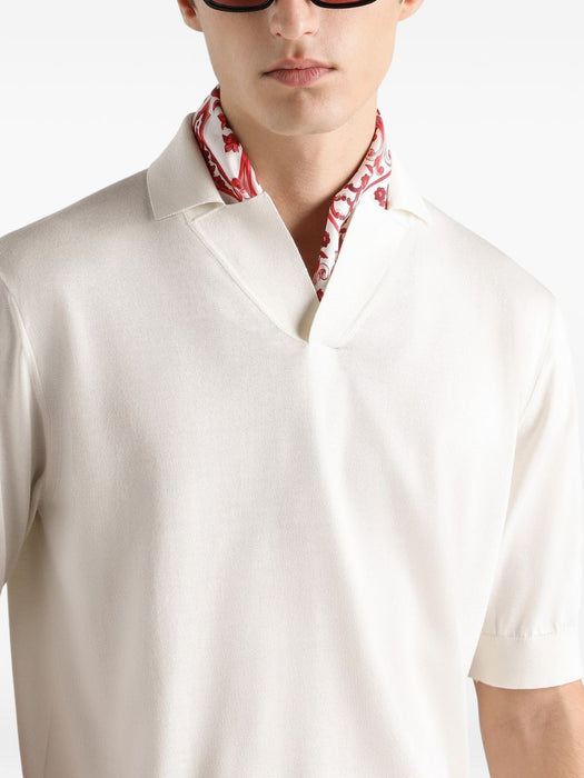 Silk knit polo shirt GXZBTZ JBSPKW0001 DOLCE & GABBANA 