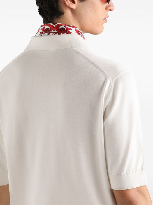 Silk knit polo shirt GXZBTZ JBSPKW0001 DOLCE & GABBANA 